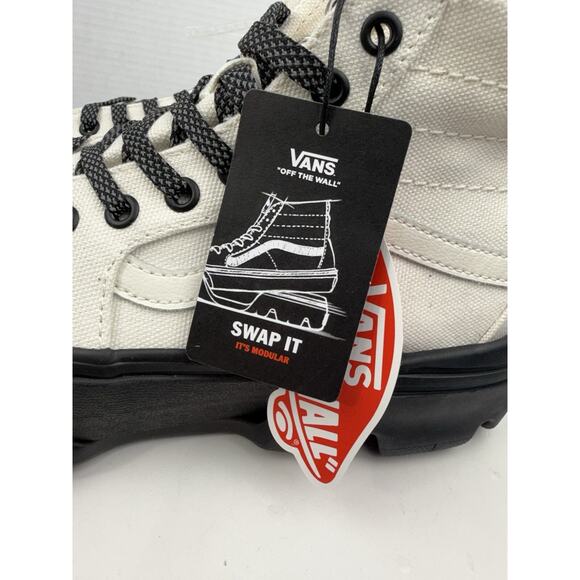 Vans Sk8-Hi Tapered Heavy Women's Size 9 Canvas White Modular Swap It Shoes NEW - Picture 2 of 16